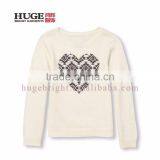 Intarsia-Knit Embellished Graphic Girls Winter Sweater thumbnail-1