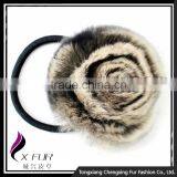 CX-E-09A Wholesale Real Rex Rabbit Fur Elastic Hair Accessory thumbnail-4