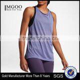 MGOO Custom Made Sleeveless Low Armhole Sport Tank Top Women Blank Lightweight T-shirts For Gym thumbnail-3