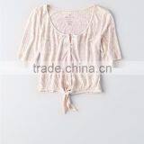 MGOO Top Quality Scoop Neck Blank Front Button Tops Sexy Women Fitness Ribbed Knitted Tank Top thumbnail-5