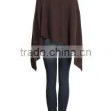 Solid Color Cashmere Poncho Shawl Knitted Cashmere Shawl and Scarf thumbnail-3