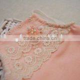 Newborn Baby Girls Lace Rompers Pink Cute Clothes Vintage Lace Rompers thumbnail-3