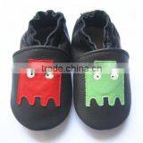 Navy Blue Soft Sheepskin Leather Baby Shoes thumbnail-4