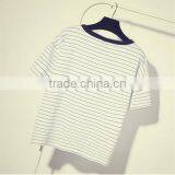 OEM Adult One Sample Made in China 100% Cotton Stripe T Shirts thumbnail-5