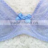 Beauty Bowknot Sexy Ladies Transparent Bra Panty Set New Design thumbnail-4