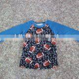 Hot Sale Raglan Baby Girl Sports Shirt Fall Icing Sleeve Game Shirt Boutique Children Girl Football Shirt thumbnail-1