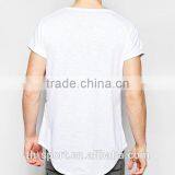 Wholesale China Scoop Hem and Taping Longline Plain t Shirt for Men thumbnail-2