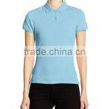 Women's Pique Two-button Placket Pink, Casual Polo Tee Shirt thumbnail-3