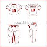 American Football Uniform in Full White and Red With Players Name at Wholesale Price thumbnail-1