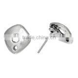 Earring Findings Ear Studs Components Rhombus Antique Silver 15.0mm x 13.0mm thumbnail-3