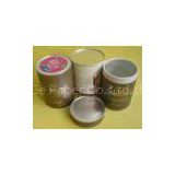 Complicated Food Grade Paper Tin Can / Tube Containers with Metal Bottom and Cap, PE Cap