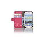 PU Soft Cover for Samsung Galaxy Leather Case for I8190 S3 Mini Pink