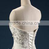 Elegant Embroidered A-Line Strapless Neckline and Sleeveless Lace Wedding Dress AS436 thumbnail-2