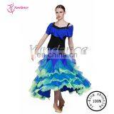 elegant flamenco skirt royal blue AB026