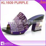 Royal Blue Italian Ladies Shoes African Slipper Ladies Paty Shoes High Heel Slipper thumbnail-5