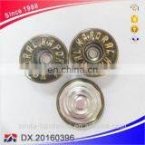 Open Cap Brass Jeans Button With Stripes