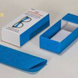 Glasses Paper Box and Case with Felt Eyewear Pouch