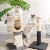 Cheap Price Warm Color Beige Small Size Cat Climbing Jumping Frame With Cat Scratching Board Post thumbnail-4
