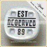 White Painting Alloy Jeans Button