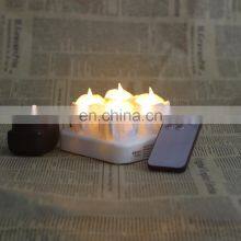 2020 Amazon Hot Seller 6 Packes Electric Flame Design Led Candle Rechargeable With Remote for Holiday Decoration thumbnail-5
