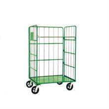 Roll Box Pallet cage trolley Warehouse logistics car mute wheel PU material folding package Warehouse heavy duty metal wire mesh trolley demountable roll containers rolling wire carts steel pallet