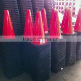 Wholesale Base Size 27*27cm Soft Flexible PVC Plastic Traffic Cone TC103-45 thumbnail-4