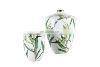 New Chinese Green Leaf White Modern Nordic Decorative Ceramic Vase For Home Decor thumbnail-5