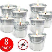 Hot Selling Environmental Protection Soy Wax Citronella Oil Household Iron Bucket Mosquito Repellent Scented Candles 8-piece thumbnail-4
