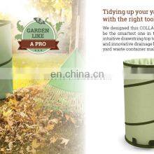 30 Gallon Canvas Garden Waste Bag Bucket Pop-up Reusable Yard Leaf Bag Holder- Trash Bag Heavy Duty Hardened Bottom thumbnail-5