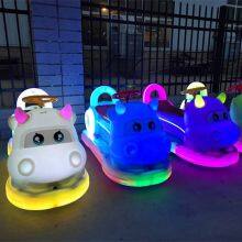 a Money - Making Tool for Street Vending in the Square: Children's Square Cars, Glowing Cars, Double - Seat Night - Light Cars thumbnail-2