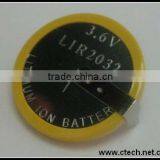 3.6v Li-ion Rechargeable Battery Lir2032