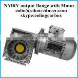 NMRV063 Output Flange Gearbox Motor Transmission With 250w Electric dc Motor Industrial Mechanical