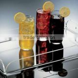Concise transparent acrylic food tray