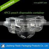High Quality Fruit Clamshell Packaging for 4 PCS Peach