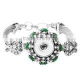 2016 Snap Bangles Newest Design Chain 18mm Ginger Snap Button Bracelet Pulseras Vintage Snap Bracelets