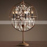 Dressing Table Lamp with Crystal Modern Design Candle Holders Reading Light Desk Lighting for Home Hotel Decor TL010