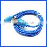 Hot Selling Factory Prices Round Braided Design Micro USB Data Cable for Samsung Galaxy S6 Edge , USB Charger Cable