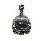 925 Sterling Silver Gemstone single stone pendant