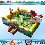 Attractive Car Inflatable Playground, Racing Car Amusement Park, Giant Inflatable Fun City