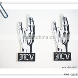 Customized finger modeling jeans paper hang tags