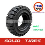 7-12 bias nylon natural rubber made forklift solid tire/tyres made in Qingdao