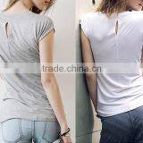 Solid Dri Fit Color Women Blank Short Sleeve Cotton t Shirt Quality Choice thumbnail-4