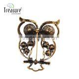 Brand Treasure Owl Brooch Yiwu Latest Design Personality Diamond Owl Brooch thumbnail-3