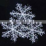 Silver 5.9 Inch Snowflake Christmas Ornaments 3pcs of Set