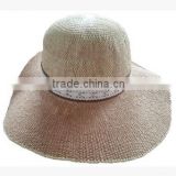 paper straw hat,paper knitted wide brim hat,panama hat