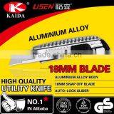 Tool Cutter 18mm Snap Off Blade Double Teeth Blade Track Aluminium Alloy Cutter Knife
