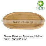 Round Bamboo Serving Tray Mini Tray Bamboo Tea Tray thumbnail-1