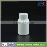 100 cc boston round pharmaceutical packaging pill solid plastic bottle, 100ml white HDPE medicine plastic container