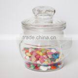 Glass Storage Jar With Stainless Steel Lid Strong Bottle Machine Made and Glass Lid thumbnail-1