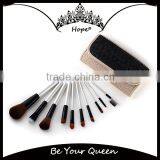 Beauty 10pcs Silver Handle Makeup Brushes Set